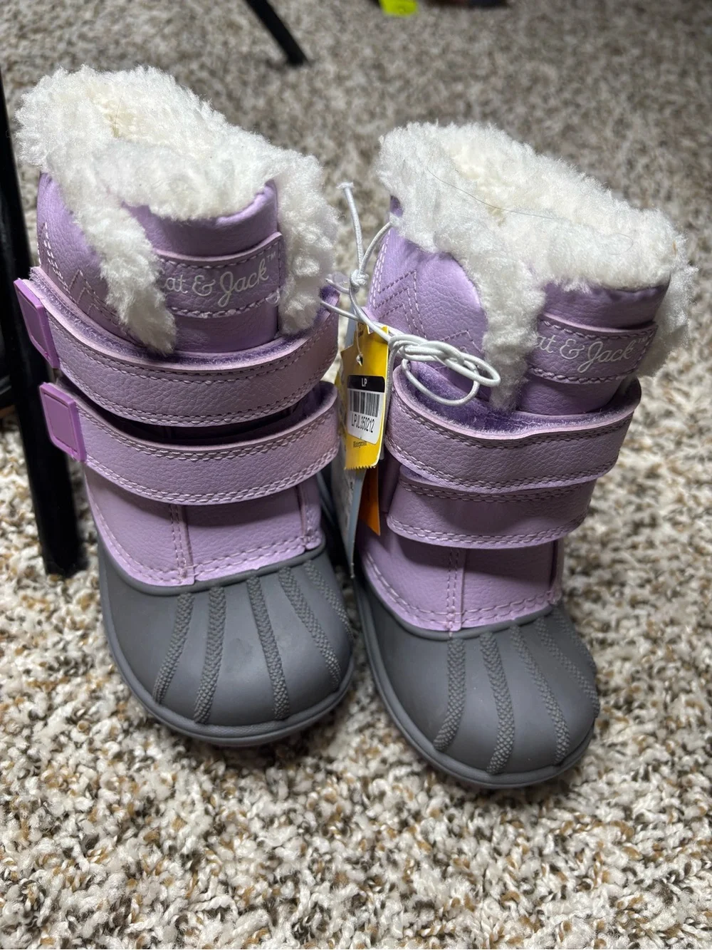 Kids Waterproof Winter Boots - Lavender/Gray